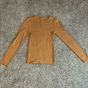 Wild Fable Long Sleeve Tee in Camel Brown